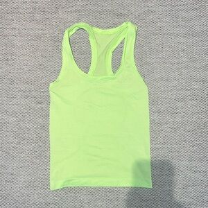 Lululemon Neon Green Swiftly Tank Crop - size 2